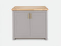 Credenza-Legno-Metallo-140x60x90 cm-Grigio-Marrone-Stile moderno