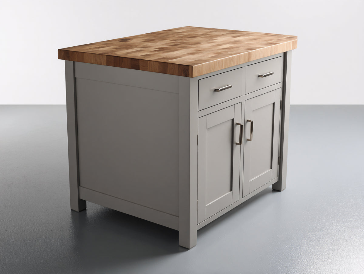 Credenza-Legno-Metallo-120x60x90 cm-Grigio-Marrone-Stile moderno