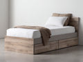 Letto singolo-Legno-200x90x80 cm-Naturale-Moderno con contenitore