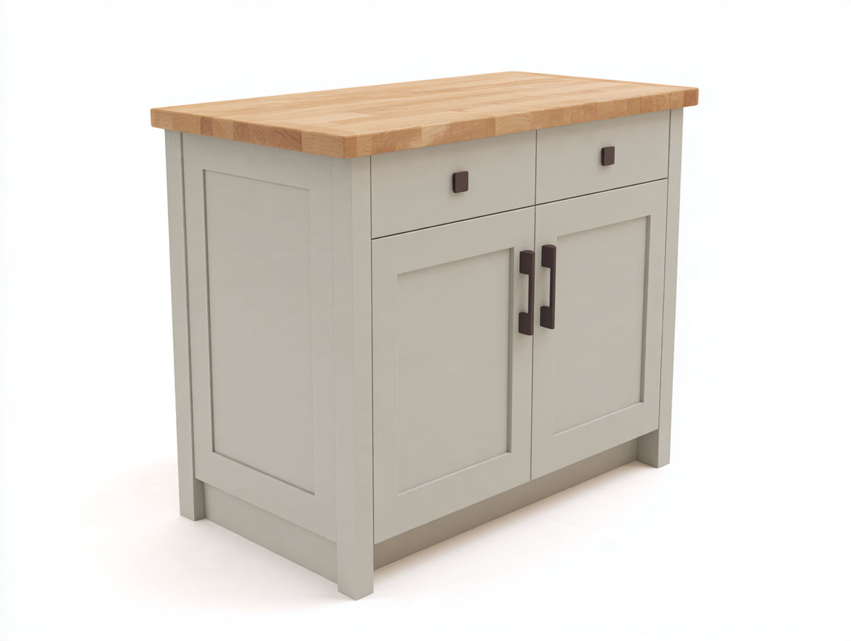 Credenza-Legno-Metallo-130x60x90 cm-Grigio-Marrone-Stile moderno