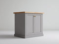Credenza-Legno-Metallo-120x60x90 cm-Grigio-Marrone-Stile moderno