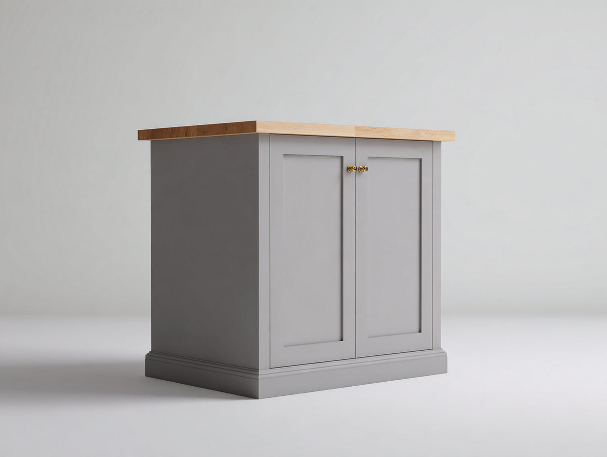 Credenza-Legno-Metallo-120x60x90 cm-Grigio-Marrone-Stile moderno