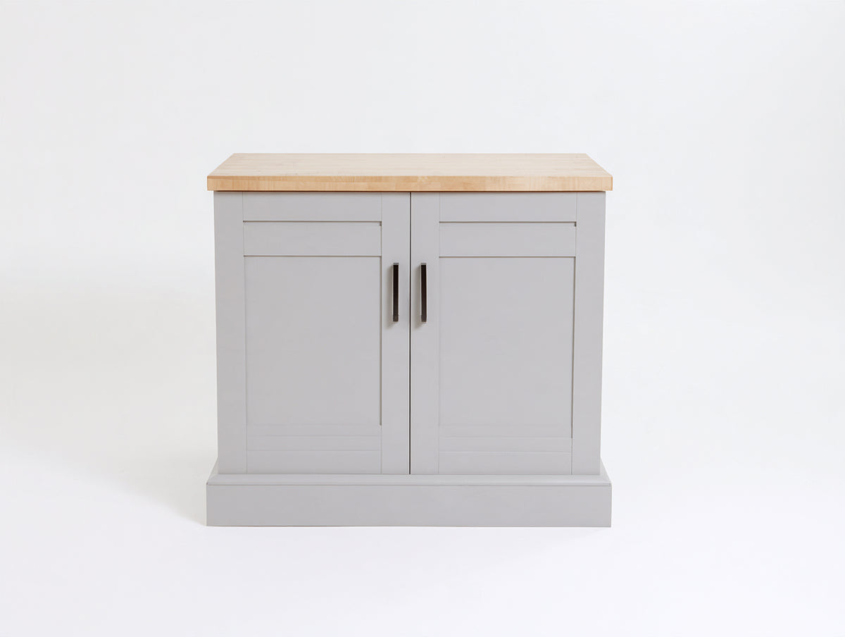 Credenza-Legno-MDF-150x45x90 cm-Grigio-Legno naturale-Stile moderno