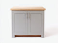Credenza-Legno-MDF-160x50x90 cm-Grigio-Legno naturale-Stile contemporaneo