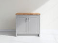 Credenza-Legno-Metallo-110x45x90 cm-Grigio-Marrone-Stile moderno