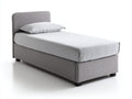 Letto singolo-Tessuto-200x90x110 cm-Grigio-Moderno imbottito