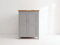Credenza-Legno-Metallo-90x40x120 cm-Grigio-Marrone-Stile moderno