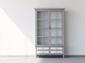 Vetrina-Legno-Vetro-120x45x200 cm-Grigio-Stile classico